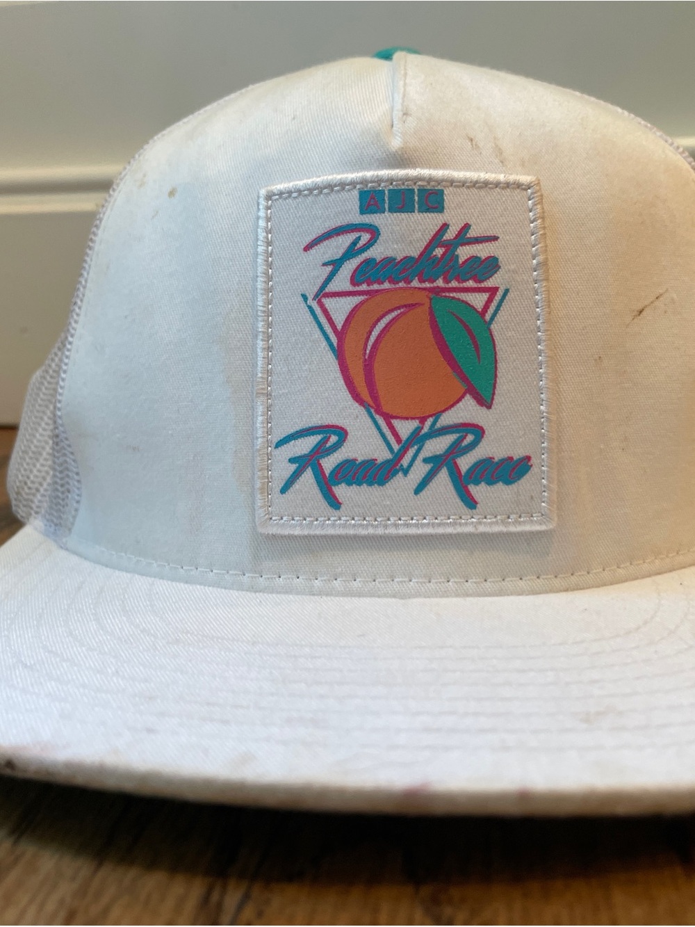 Vintage AJC Peachtree Road Race Atlanta Track Club Mesh Trucker Snapback